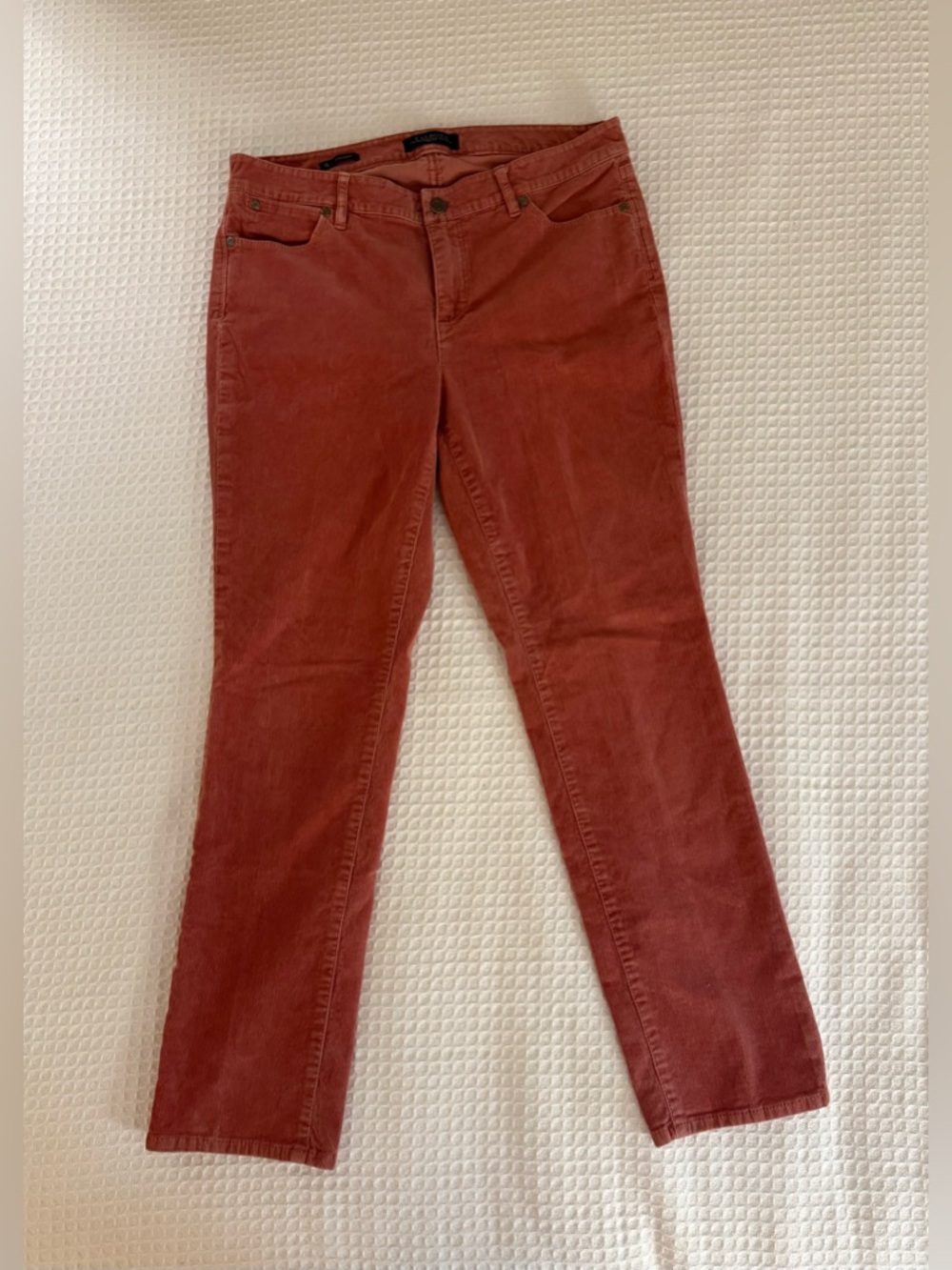 Talbots Salmon Corduroy Pants Size 8P Straight leg